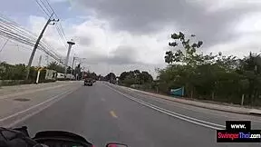 amateur thai teen sucks and fucks her euro bf's big cock after outing