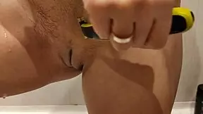 i can't stop staring at my big tits stepsis shaving her wet pussy before she sucks my cock intimate pov