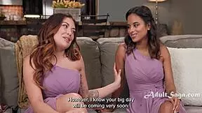 Wow! Tongue-Kissing Hot Bride Stepdaughter Vivianne DeSilva Isabella Jules!