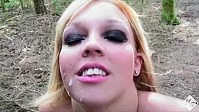 Pretty blonde teen dogging first time: sucking stranger cocks, fucking raw? Who's next?