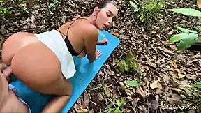 MY WIFE'S BUSTY MILF BESTIE BEGS FOR OUTDOOR FUCK SHE'S NERVOUS!!