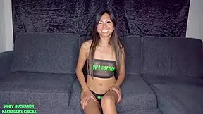 Native American amateur's tight pussy endures pounding and face fucking in debut