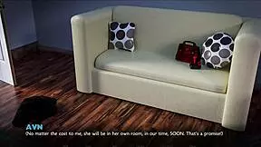 Juli sneaks hard fuck while clueless husband hides in bedroom shadows