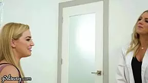 blake blossom lesbian licked and banged by doctor candice for fake sick note