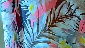 Stunning Brazilian Brunette Babe Showers Wet in Black Thong Panties