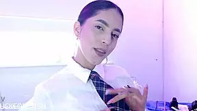 skinny latina schoolgirl helen star submits to big natural tits fetish roleplay