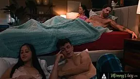 Petite Alexia Anders Fucked by Stepbrother Beside Stepmom Dana Vespoli? Or Does She Beg for More in This Taboo 4some?