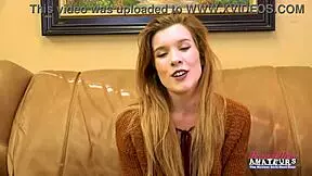 charming ginger keaton masturbates pussy then sucks to swallow cum