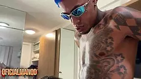 Gothic Slut Flashes Tits for Funkeiro While Friend Watches and Joins