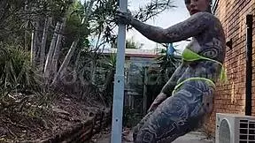 Melody Radford leaks micro bikini twerk pole dance tease