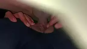 Amateur goddess spreads pink pussy wide for double vag and triple anal moaning wet