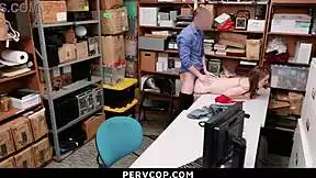 damn girl, officer catches teen shoplifter with stolen goods and bends her over for rough doggystyle punishment in the garage 🚔🍑🔥