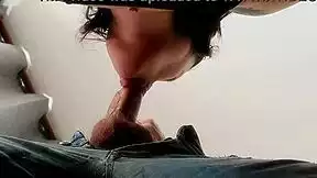 Homemade deepthroat blowjob makes me cum hard in her mouth