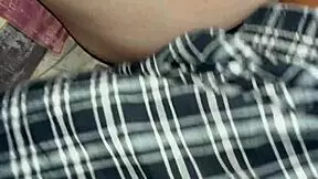 petite sis takes bro's huge bbc in her ass for first creampie 😈🍑💦