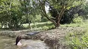 albina spreads wide for stranger's huge black cock raw outdoor pounding!