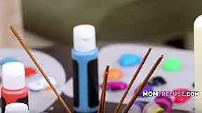 im eating whitney's pussy to fix her art block, rion helps freeuse style... ugh so good