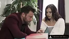 husband sneaks in to bang busty wife rachael cavalli after mistress fuck!