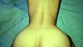 Flaquita's delicious amateur latina ass bounces wildly in live bedroom doggystyle creampie