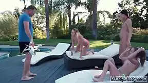 whoa hot russian blonde teen chases drones then gets railed hard by the group