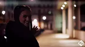 playful british teen in lingerie teases rides cheating bull's big cock cowgirl