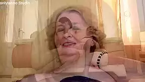 Eighty-two-year-old redhead granny's ass swallows monster cock whole