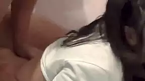 this tasty brunette latina milf moans loud bouncing on boyfriend's cock in homemade action