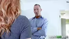 you gotta see lucy foxx's ginger hairy bush get ridden hard in the wildest milf teen taboo action