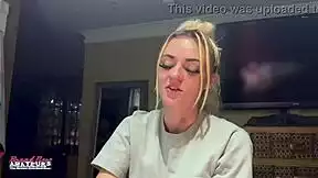 Petite Blonde's Sloppy Deepthroat Leads to Wild Pussy Pounding!