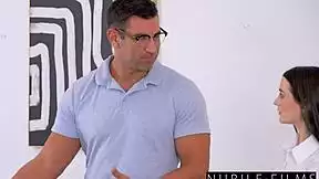 summer renee teases in uniform begging for deep student pussy play with socks and dirty talk