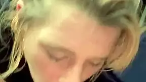 Real hooker pulls ass out for public pov deepthroat blowjob, takes full cum load in mouth on street