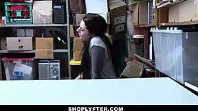 shoplyfter busts hot teen megan sage...stripped and railed by two cocks!