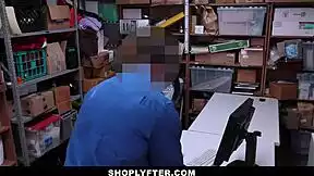 shoplyfter busts hot teen megan sage...stripped and railed by two cocks!