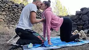 Risky Outdoor Doggystyle With 18yo Brunette Teen Big Tits Cowgirl Deepthroat