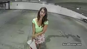 spicy broke 18+ latina teen flashes in public mall parking lot then blows and fucks hardcore outdoors homemade reality style