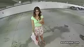 spicy broke 18+ latina teen flashes in public mall parking lot then blows and fucks hardcore outdoors homemade reality style