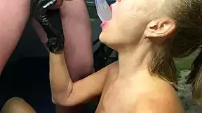 Fetish Swallow Condom Blowjob With Milf Cougar Deepthroat Action