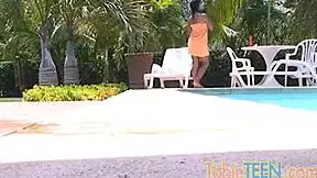 Latina Teen Tobie Strips Teases Rips Clothes Masturbates Petite Solo