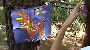 Naughty Teen Chloe Fingers Tight Pussy Outdoor Tease