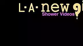 the golden girl next door strips down for a steamy shower tease