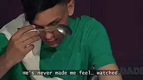 daddy pounds skinny pigtail girl on kitchen table desk