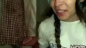 i can't stop watching this sexy petite latina small titted bonneyuwu masturbating solo in panties bra in stepdad's garage 😩🔥