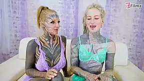 Two Tattooed Teens Champion Hardcore ATM Gapes Facial Orgy