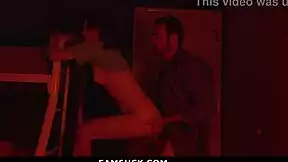 hey stepdaughter's fingering her tight cunt watching best friend ride stepdad's cock cowgirl doggystyle!