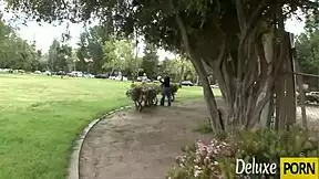 Ally Kay rides big cock deep in tight shaved teen pussy