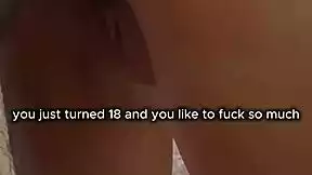 that 18 year old latina cutie gets roughed up doggystyle till cum drips on her pretty pussy