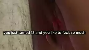 that 18 year old latina cutie gets roughed up doggystyle till cum drips on her pretty pussy