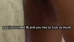 that 18 year old latina cutie gets roughed up doggystyle till cum drips on her pretty pussy