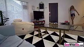 naughty blonde stepsis uh seduces stepbro ridin his big cock hardcore taboo petite style