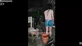 bonneyuwu the sexy petite prostitute showers in panties showing small tits