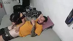 innocent stepsis head only but full cock enters dripping pussy